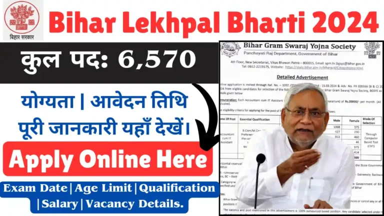 Bihar Lekhpal Sahayak Bharti 2024