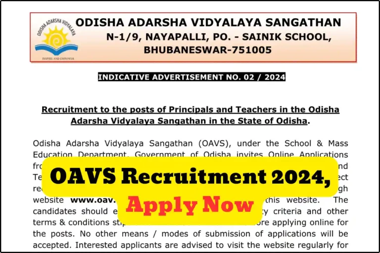 OAVS Recruitment 2024