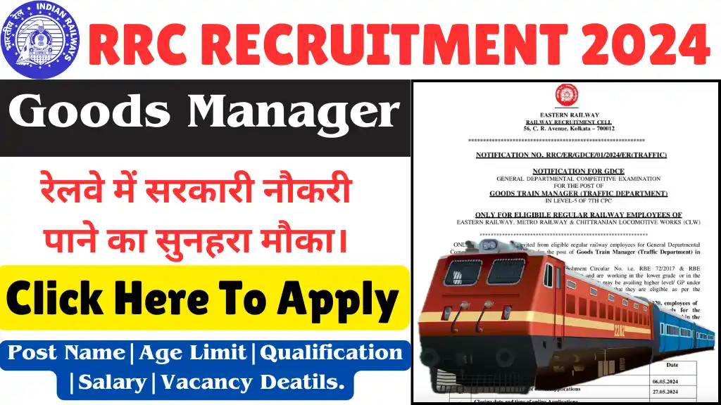 Railway Goods Manager Recruitment 2024