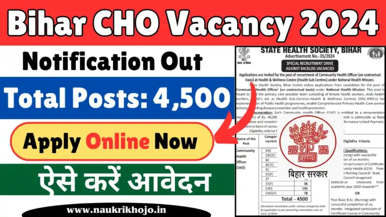 Bihar Community Health Officer Vacancy 2024