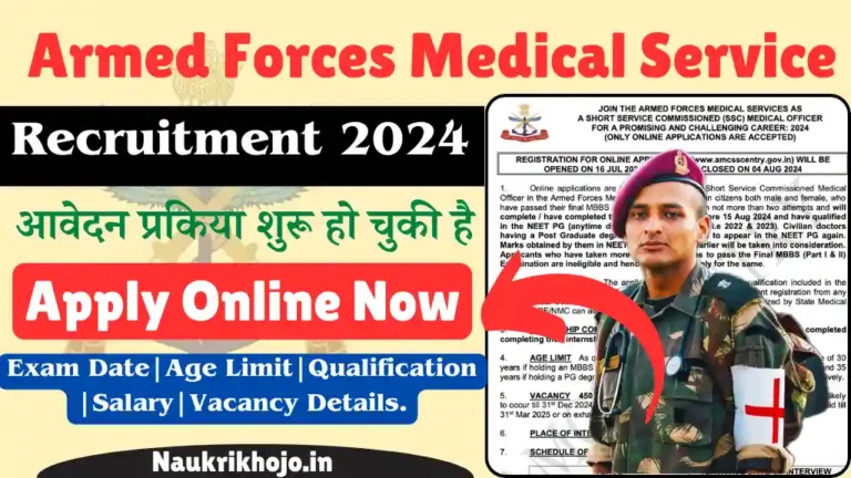 Armed Forces Medical Service Vacancy 2024