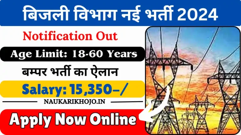 Bijali Vibhag Computer Operator Vacancy 2024