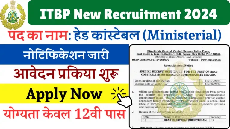 CRPF Head Constable Vacancy 2024