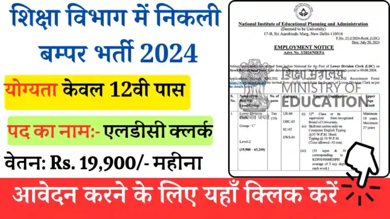 Education Department LDC Vacancy 2024