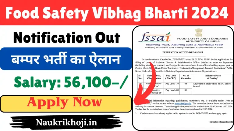 Food Safety Vibhag Bharti 2024