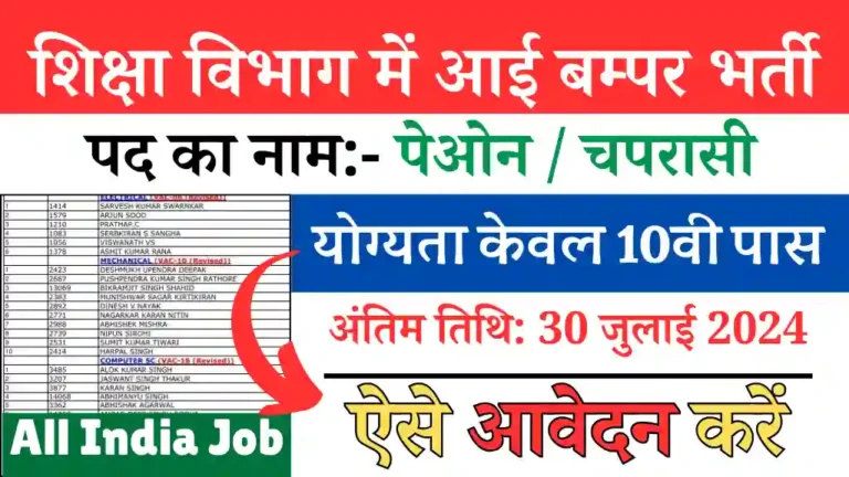 Government School Peon Vacancy