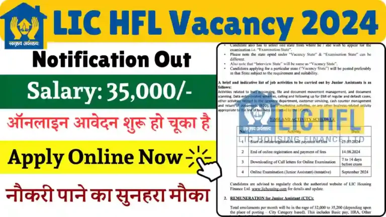 LIC HFL Junior Assistant Vacancy 2024