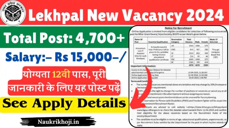 Lekhpal Vacancy 2024