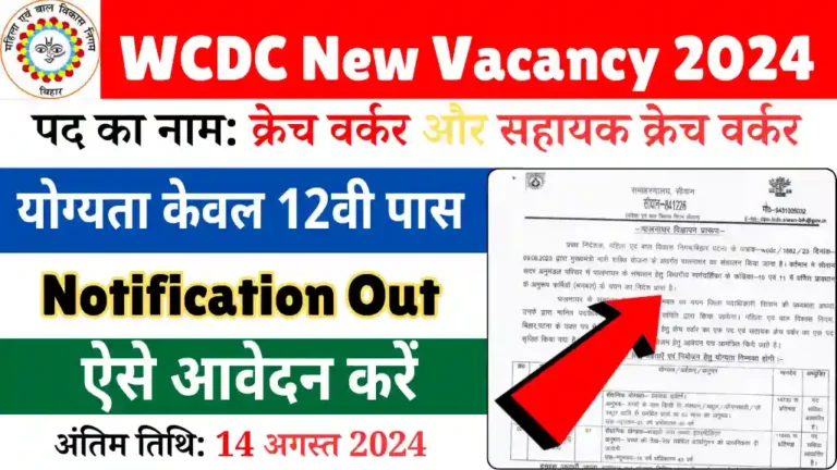WCDC New Vacancy 2024
