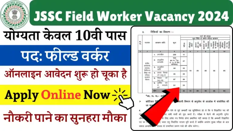 JSSC Field Worker Vacancy 2024