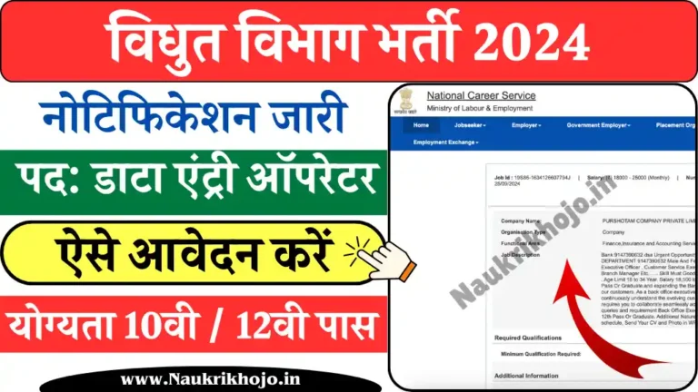 Electricity Data Entry Vacancy