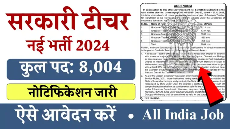 School Teacher Vacancy 2024