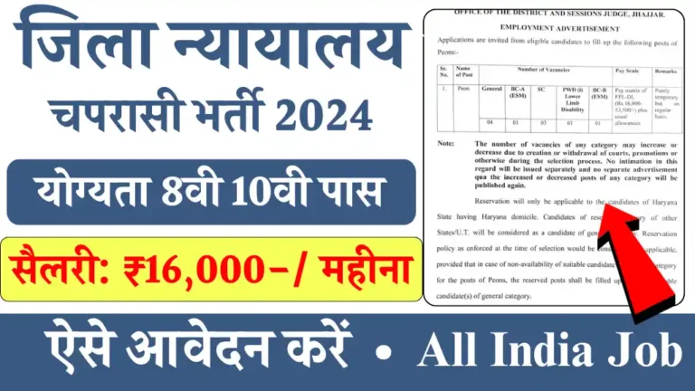 District Court Peon Bharti 2024