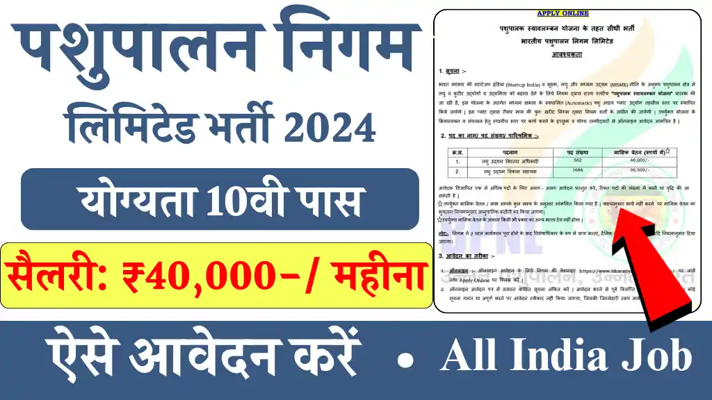 Pashupalan Nigam Limited Vacancy 2024