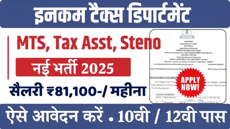 Income Tax Vacancy 2025