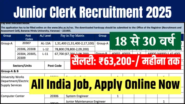 Junior Clerk Vacancy 2025